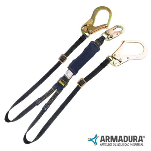 ESLINGA EN Y CON ABSORBEDOR EN REATA IGNÍFUGA GRADUABLE A0358GK ARMADURA