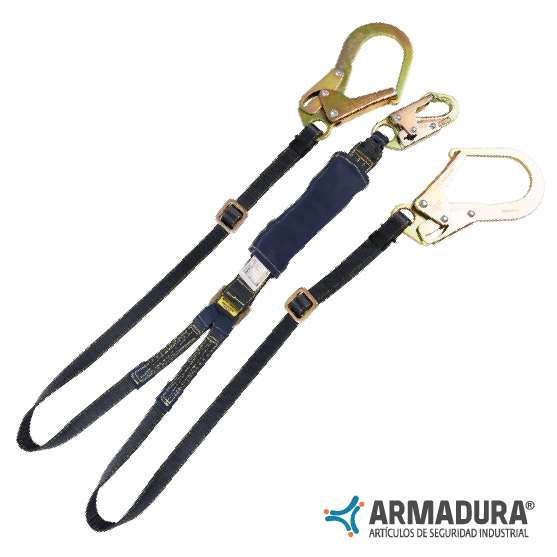 ESLINGA EN Y CON ABSORBEDOR EN REATA IGNÍFUGA GRADUABLE A0358GK ARMADURA