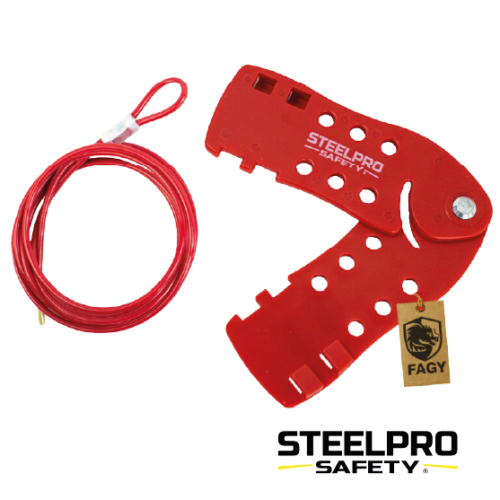 BLOQUEO MÚLTIPLE CON CABLE 5MM X 2M STEELPRO