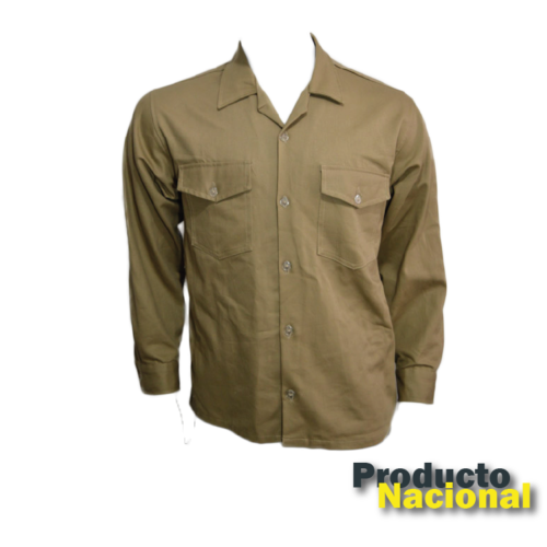 CAMISA EN DRIL MANGA LARGA