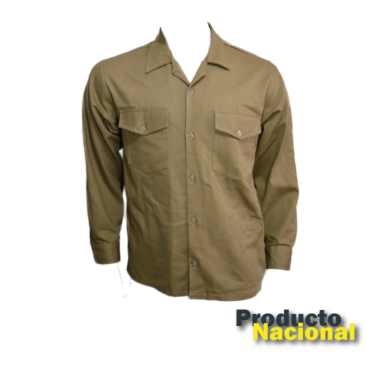 CAMISA EN DRIL MANGA LARGA