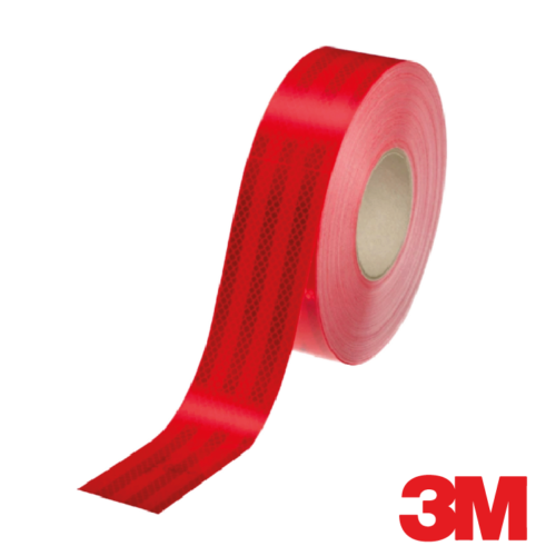 CINTA REFLECTIVA DEMARCACIÓN VEHICULAR ROJA 3M