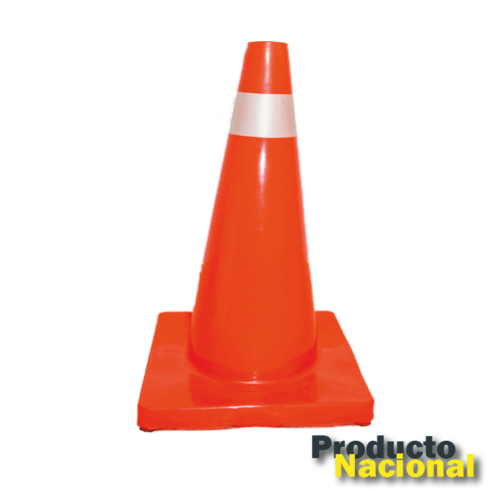 CONO 45 CM BASE NARANJA REFLECTIVO PRISMATICO