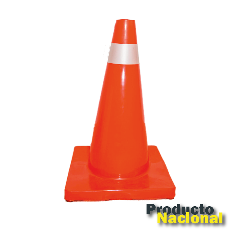 CONO 45 CM BASE NARANJA REFLECTIVO PRISMATICO