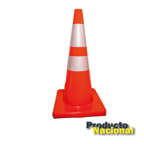 CONO 70 CM BASE NARANJA REFLECTIVOS PRISMÁTICOS