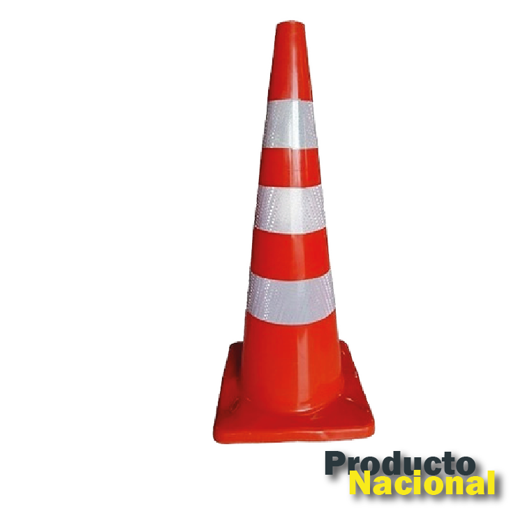 CONO 90 CM BASE NARANJA 3 REFLECTIVO ALTA INTENSIDAD