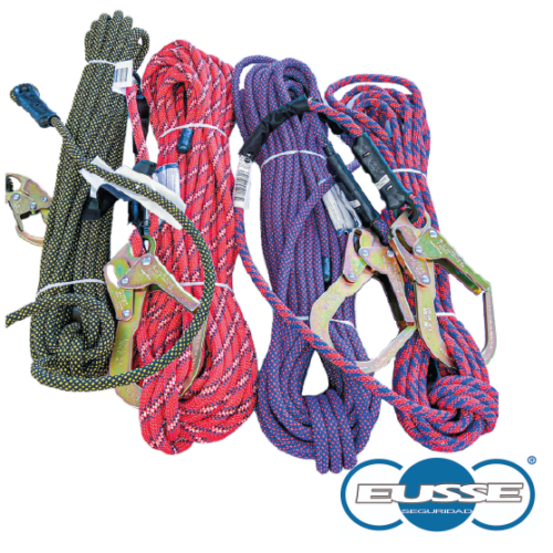 CUERDA 13MM EUSSE SEGURIDAD CON GANCHO 60MM