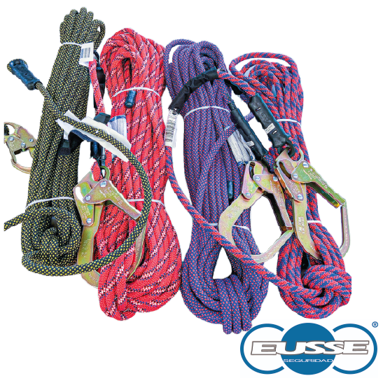 CUERDA 13MM EUSSE SEGURIDAD CON GANCHO 60MM