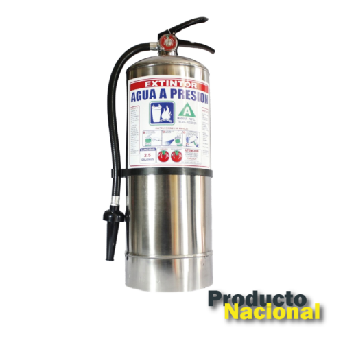 EXTINTOR DE AGUA 2.5 GALONES ACERO INOXIDABLE