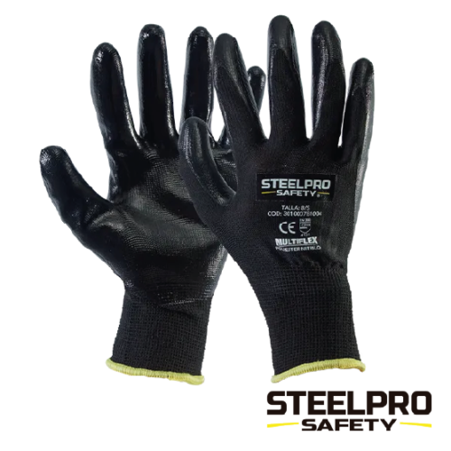 GUANTE MULTIFLEX POLIESTER NITRILO STEELPRO