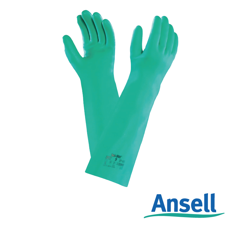 GUANTE NITRILO 18 PULGADAS SOLVEX 37-185 ANSELL