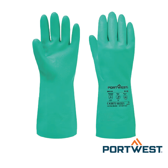 GUANTE QUIMICO NITROSAFE NITRILO VERDE A810 PORTWEST
