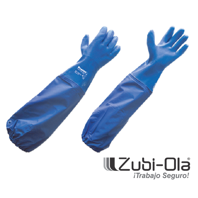GUANTE SEMICORRUGADO PVC BLUE ZUBI-OLA