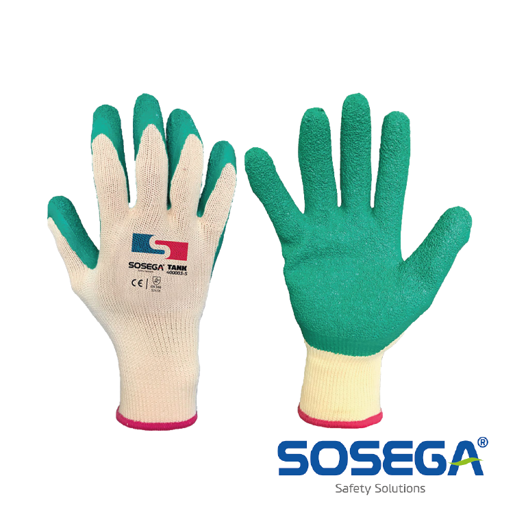 GUANTE TANK HILAZA LATEX VERDE L1101 SOSEGA
