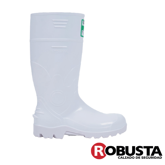 BOTA GUERRERA BLANCA ÁCIDOS GRASOS SEGURIDAD C/P ROBUSTA