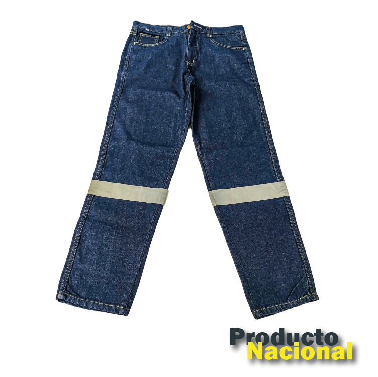 JEAN HOMBRE DOTACIÓN CON CINTA REFLECTIVA EN LA BOTA