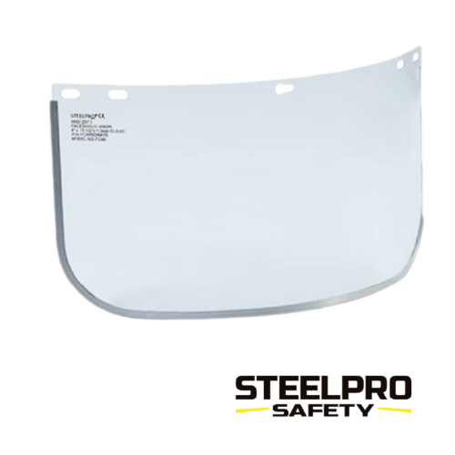 VISOR POLICARBONATO CON RIBETE STEELPRO