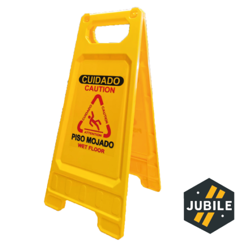 AVISO DE SEÑALIZACIÓN PISO HÚMEDO JUBILE