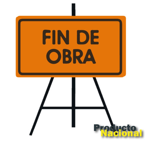 SEÑALES INFORMATIVAS PARA OBRA (SIO) 02-03 INICIO Y FIN DE OBRA BASE TIJERA