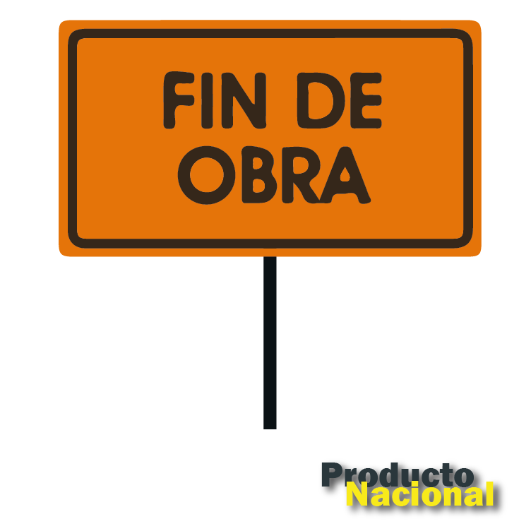 SEÑALES INFORMATIVAS PARA OBRA (SIO) 02-03 INICIO Y FIN DE OBRA PARAL DE 3 METROS