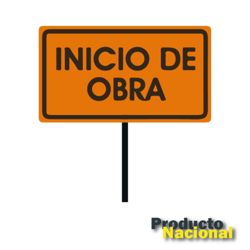 SEÑALES INFORMATIVAS PARA OBRA (SIO) 02-03 INICIO Y FIN DE OBRA PARAL DE 3 METROS