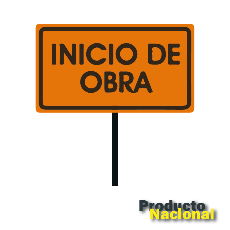 SEÑALES INFORMATIVAS PARA OBRA (SIO) 02-03 INICIO Y FIN DE OBRA PARAL DE 3 METROS