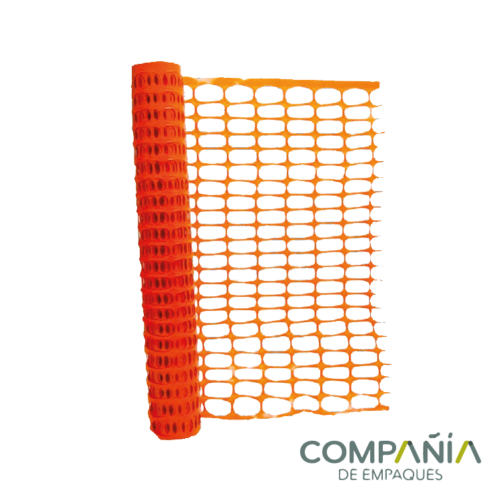 MALLA SEÑALIZACIÓN NARANJA ROLLO 1X50MT COMPAÑÍA DE EMPAQUES