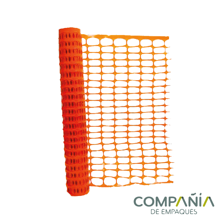 MALLA SEÑALIZACIÓN NARANJA ROLLO 1.40X50MT COMPAÑÍA DE EMPAQUES
