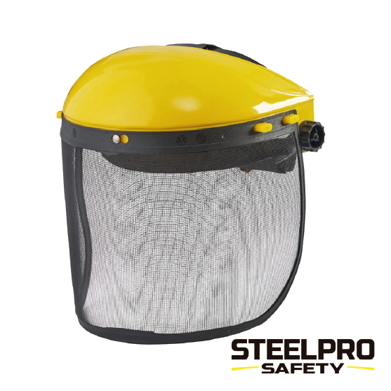 CARETA PARA GUADAÑAR CON VISOR EN MALLA STEELPRO REF. 502900