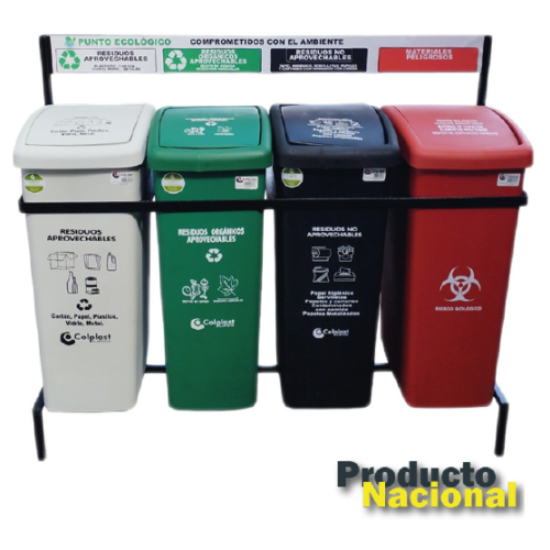 PUNTO ECOLÓGICO 4 PUESTOS 55 LTS