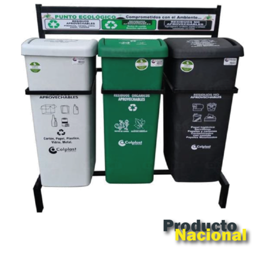 PUNTO ECOLÓGICO 3 PUESTOS 55 LTS