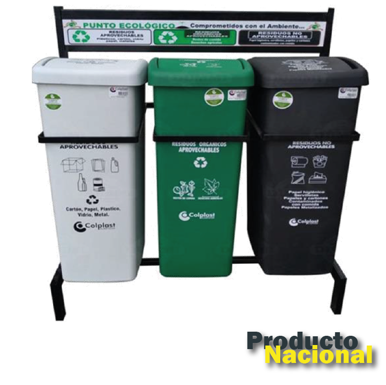 PUNTO ECOLÓGICO 3 PUESTOS 55 LTS