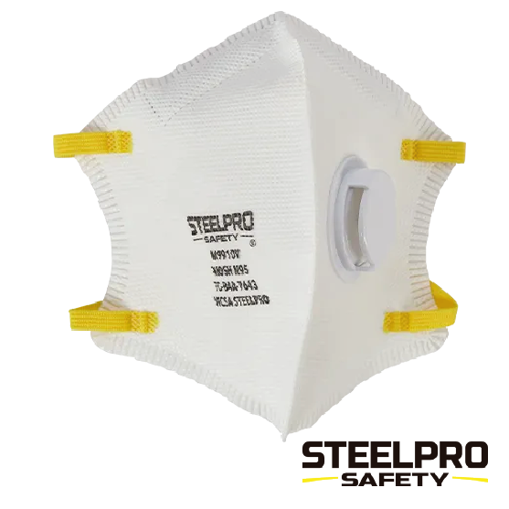 RESPIRADOR M9910 CON VALVULA PLEGABLE BLANCO STEELPRO