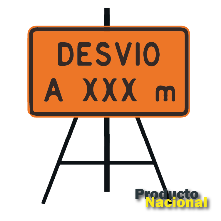 SEÑALES INFORMATIVAS PARA OBRA SIO-05 DESVÍO A XXX M BASE TIJERA