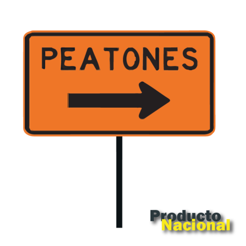 SEÑALES INFORMATIVAS PARA OBRA SIO 24 PEATONES PARAL DE 3 METROS