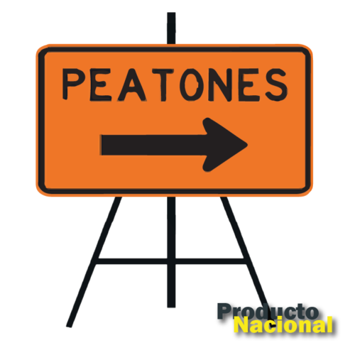 SEÑALES INFORMATIVAS PARA OBRA SIO 24 PEATONES BASE TIJERA