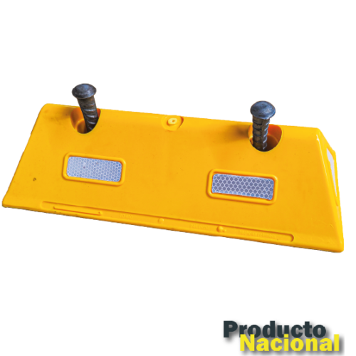 TACHÓN PLÁSTICO AMARILLO BORDILLO TRASPASABLE