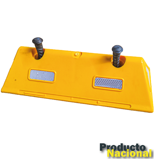 TACHÓN PLÁSTICO AMARILLO BORDILLO TRASPASABLE