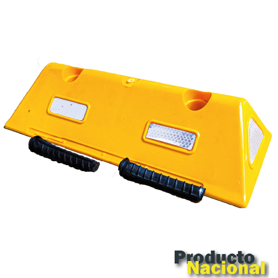 TACHÓN PLÁSTICO AMARILLO BORDILLO TRASPASABLE