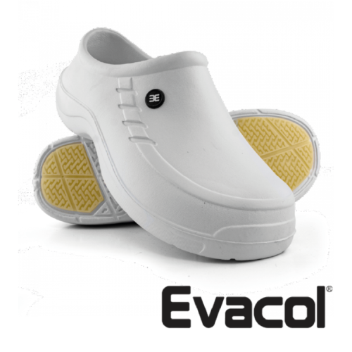 ZUECO ANTIDESLIZANTE 080 BLANCO Y NEGRO EVACOL