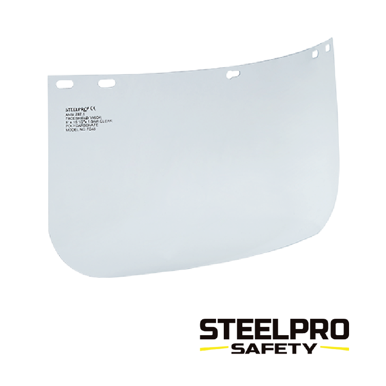 VISOR POLICARBONATO SIN RIBETE STEELPRO